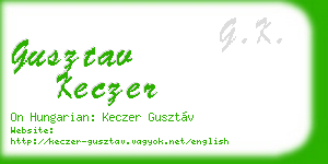 gusztav keczer business card