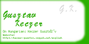 gusztav keczer business card